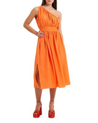 FRENCH CONNECTION Faron Midi One Shoulder Dress | Bloomingdale's Women