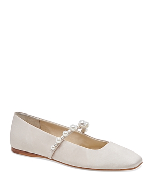 Dolce Vita Roxana Imitation Pearl Ballet Flat In Ivory Satin