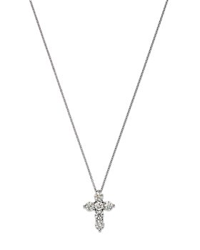 Bloomingdale's - Diamond Cross Pendant Necklace in 14K White Gold, 1.50 ct. t.w. - 100% Exclusive 