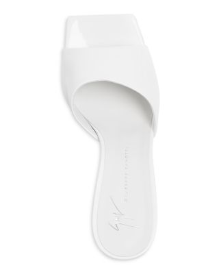 Women's Square Toe High Heel Slide Sandals