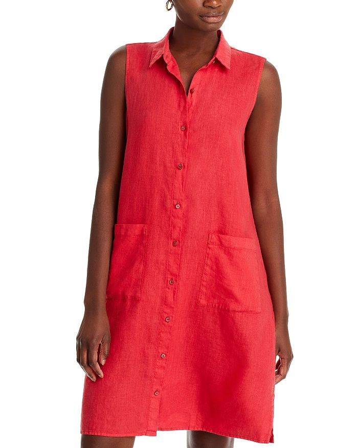 Eileen fisher deals linen shirt dress