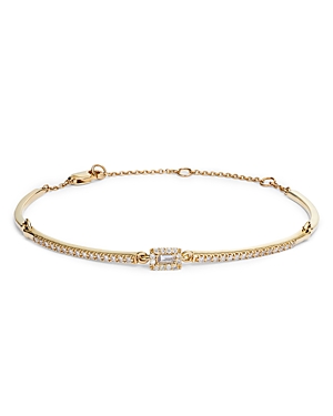 Bloomingdale's Round & Emerald Cut Diamond Station Bracelet in 14K Yellow Gold, 0.35 ct. t.w. - 100%