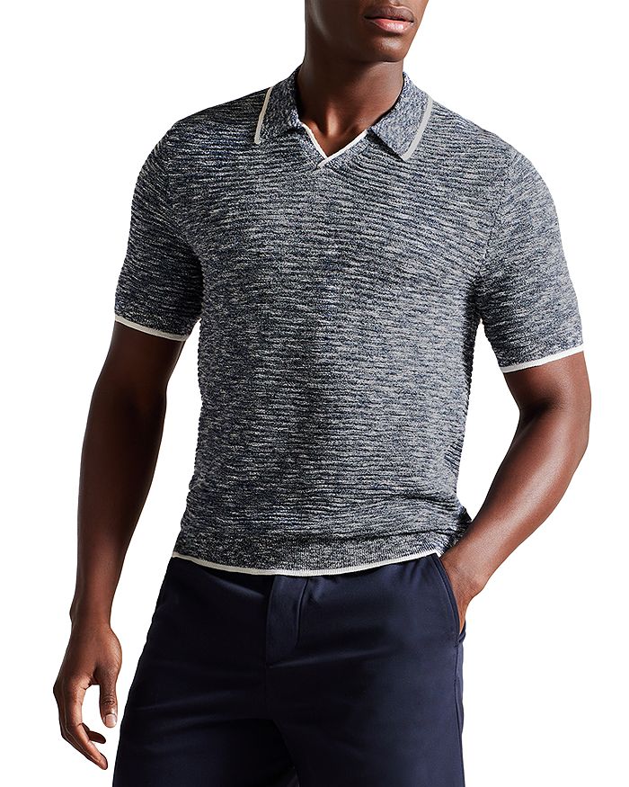 Ted Baker - Plantr Marled Regular Fit Open Collar Polo Shirt