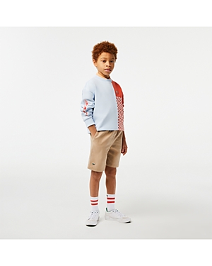 Shop Lacoste Boys' Lightweight Gabardine Bermuda Shorts - Little Kid In Open Beige