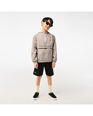 Shop Lacoste Boys' Brushed Fleece Shorts - Little Kid In Black