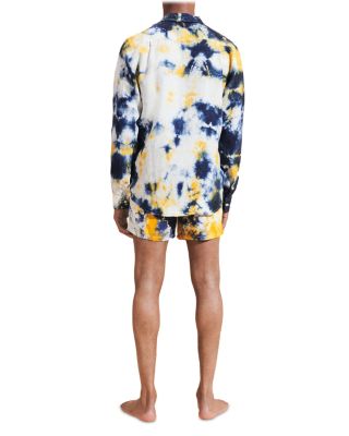 Caroubis Linen Tie Dyed Button Down Shirt