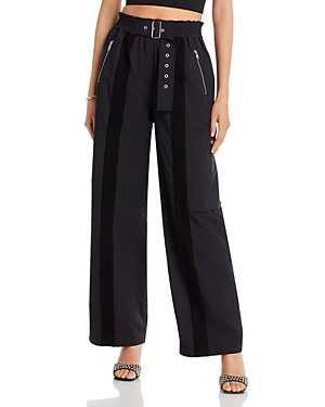 3.1 Phillip Lim Recycled High-rise Wide-leg Cargo Pants In Black