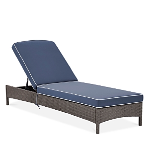 Crosley Palm Harbor Chaise Lounge In Galvanized
