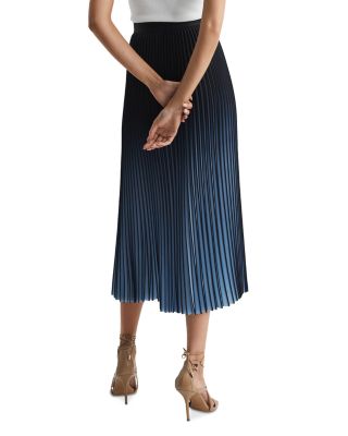【REISS】Marlie プリーツマキシスカート バーガンディ/ブラック REISS Marlie Pleated Maxi Skirt | Bloomingdale's