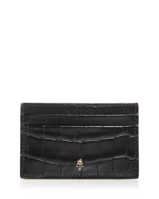 McQueen - Croc Embossed Leather Card Case
