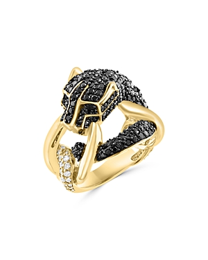 Bloomingdale's Black & White Diamond Jaguar Ring in 14K Yellow Gold, 2.0 ct. t.w. - 100% Exclusive