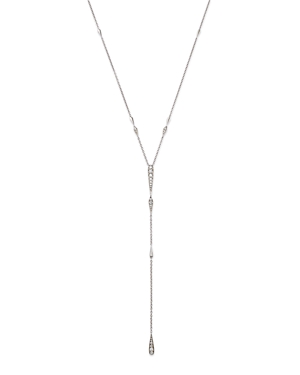 Bloomingdale's Diamond Graduated Drop Lariat Necklace In 14k White Gold, 0.50 Ct. T.w. - 100% Exclusive
