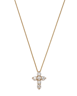 Bloomingdale's Diamond Cross Pendant Necklace In 14k Yellow Gold, 1.50 Ct. T.w. - 100% Exclusive