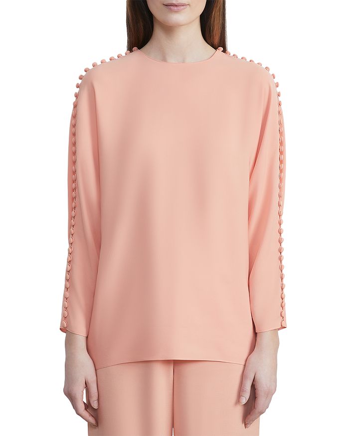 Lafayette 148 New York Silk Button Blouse | Bloomingdale's