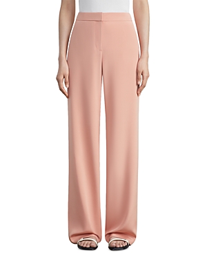 Lafayette 148 Sullivan Silk Stretch Crepe De Chine Pants In Coral Haze