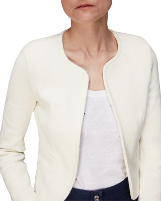 Collarless Jersey Jacket