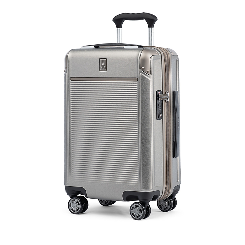 Travelpro Platinum Elite Hardside Carry On Spinner Suitcase In Metallic Sand