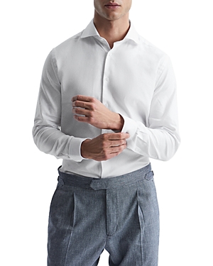 Reiss Remote Cotton Button-up Shirt In White