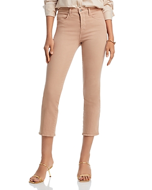 L AGENCE L'AGENCE ALEXIA HIGH RISE CROPPED SLIM JEANS IN CASHEW