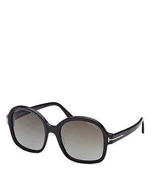 Tom Ford Hanley 57mm Gradient Butterfly Sunglasses In Black/gray Gradient