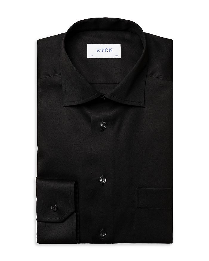 Eton Classic Black Twill Dress Shirt | Bloomingdale's