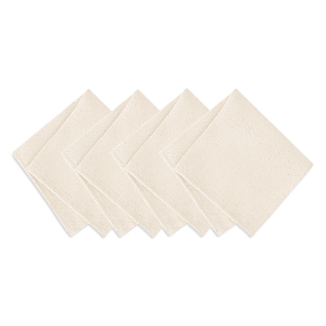 Elrene Home Fashions Laurel Solid Texture Water And Stain Resistant Napkins, Set Of 4 In Ivory