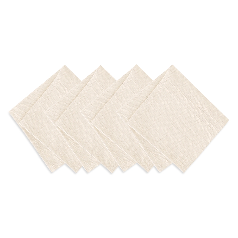 ELRENE HOME FASHIONS LAUREL SOLID TEXTURE WATER AND STAIN RESISTANT NAPKINS, SET OF 4