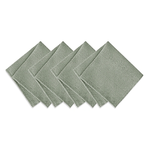 Elrene Home Fashions Laurel Solid Texture Water And Stain Resistant Napkins, Set Of 4 In Sage