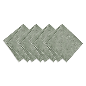ELRENE HOME FASHIONS LAUREL SOLID TEXTURE WATER AND STAIN RESISTANT NAPKINS, SET OF 4