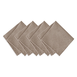 Elrene Home Fashions Laurel Solid Texture Water And Stain Resistant Napkins, Set Of 4 In Taupe