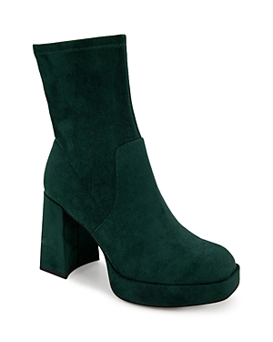 Kenneth Cole Women's Bri Pull On Stretch High Heel Boots In Hunter Green