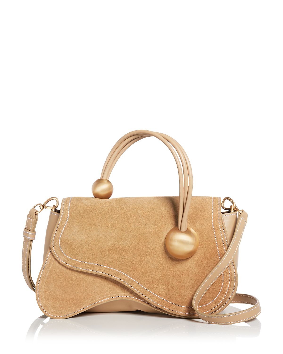 Cult Gaia Kazia Suede Top Handle Crossbody