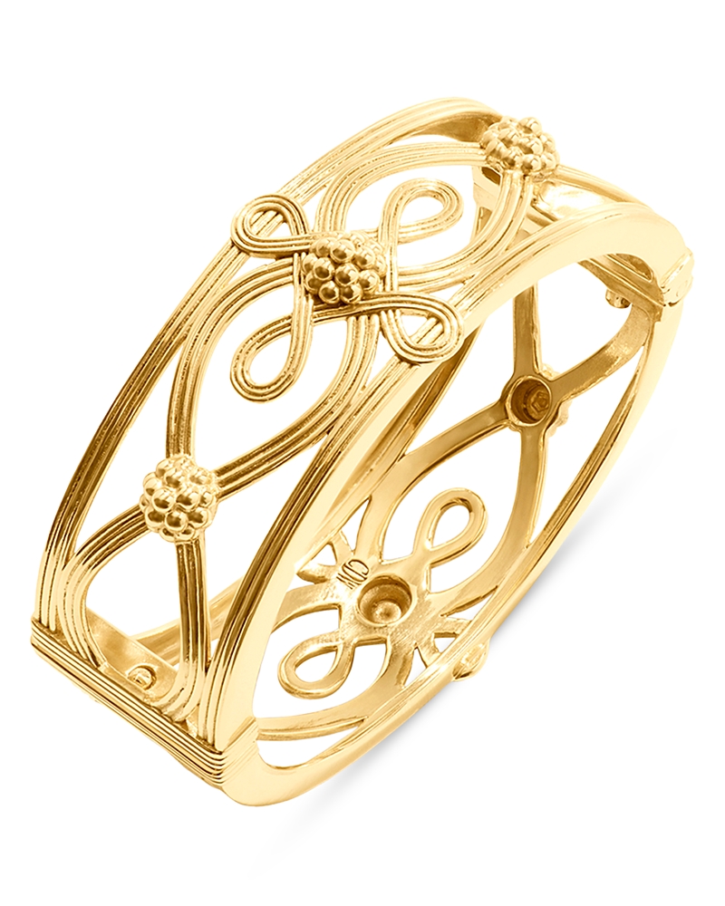 Capucine De Wulf Monique Hinged Bangle Bracelet In Gold