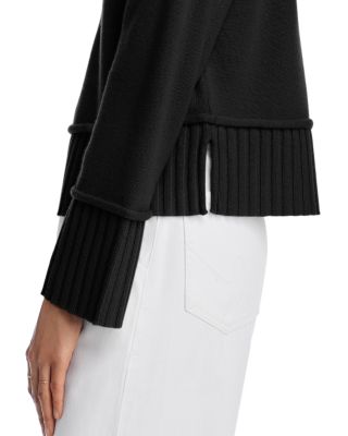 100% Cashmere Boxy Mock Neck Sweater - Exclusive