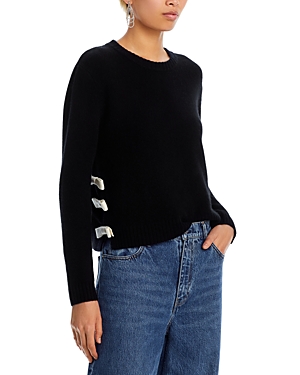 Aqua Cashmere Bow Applique Cashmere Sweater - 100% Exclusive