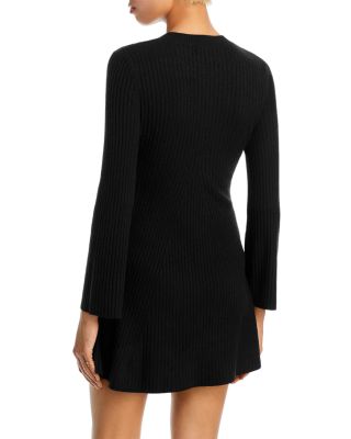 100% Cashmere Contour Ribbed Mini Dress - Exclusive