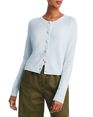 Shop Aqua Cashmere Crewneck Cashmere Cardigan - 100% Exclusive In Blue Ice