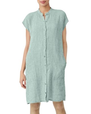Eileen Fisher Organic Linen Cap Sleeve Shirt Dress | Bloomingdale's Women
