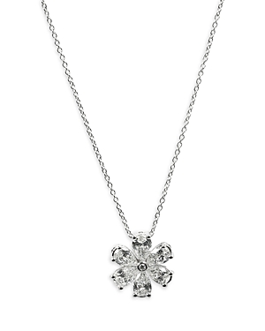 Zydo 18k White Gold Luminal Diamond Daisy Pendant Necklace, 16