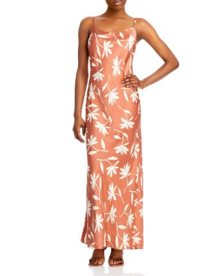 chinese dress ladies Anine Bing // Cream & Black Silk Printed Maxi Dress – VSP Consignment main image 0