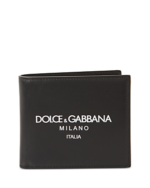Dolce & Gabbana Leather Bifold Wallet In Black