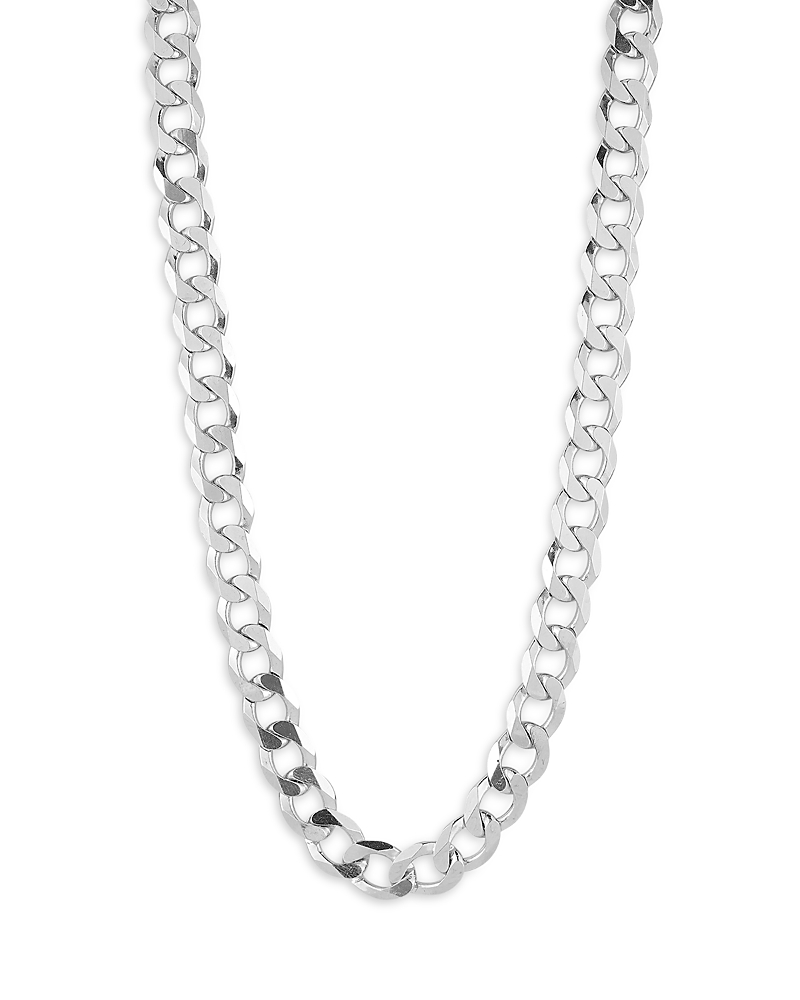 MILANESI AND CO STERLING SILVER CURB CHAIN NECKLACE 12MM, 20