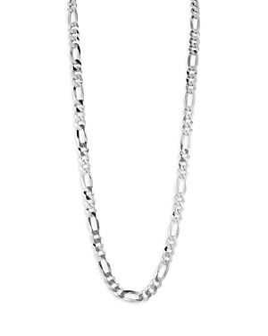 Sterling Silver Figaro Chain Necklace 11mm, 22