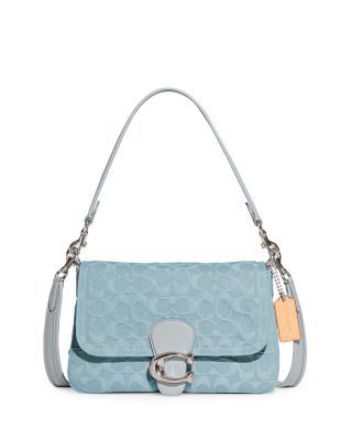 COACH Soft Tabby Signature Logo Denim Shoulder Bag