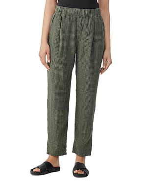 eileen fisher organic linen tapered ankle pants