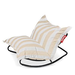 Fatboy Original Slim Outdoor Bean Bag & Rock 'n Roll Bundle In Stripe Sandy Beige