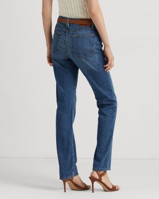 Mid-Rise Straight Jeans in Ocean Blue