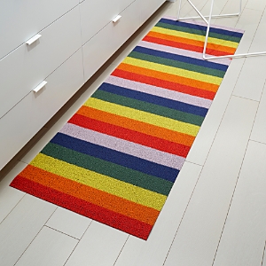 Chilewich Pride Stripe Shag Apartment Mat, 17.5 X 31 In Rainbow