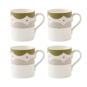 SPODE KIT KEMP BY SPODE TALL TREE GEO MUGS, SET OF 4