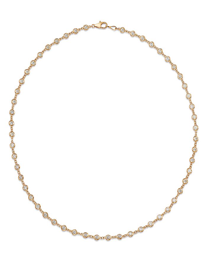 Bloomingdale's - Diamond Station Tennis Necklace in 14K Yellow Gold, 3.60 ct. t.w.